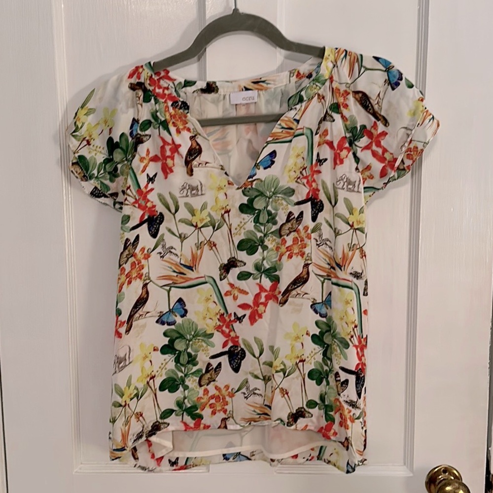 Ecru Floral Top